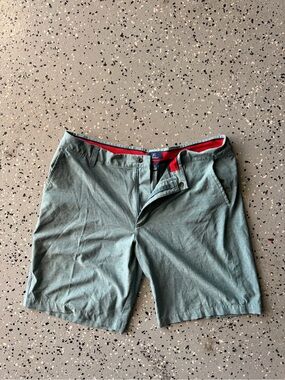 George Men's Mint Flat-Front Casual Shorts
